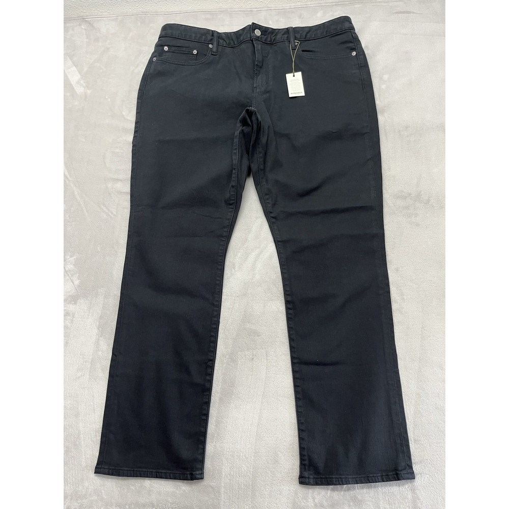 Bonobos Jean Men 40x32 Black Denim Tailored Fit Stretch Straight Leg Preppy
